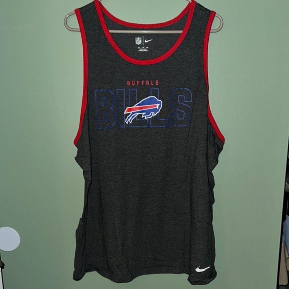 Nike Black and Red Buffalo Bills Tank Top